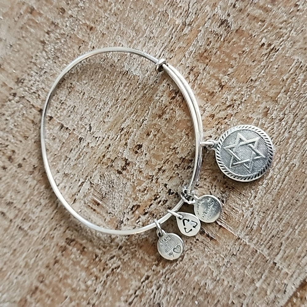 Alex and Ani Star of David Bangle Bracelet, Silver
